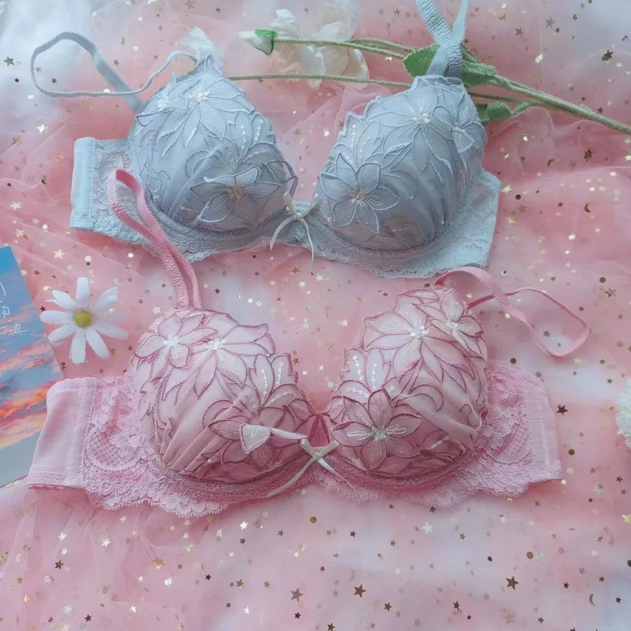 Home low flower side collection gathered Underwear