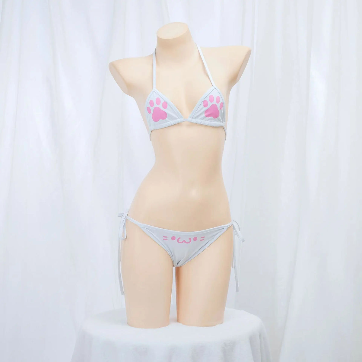 Japanese Anime Kawaii Cat Paw Micro Bikini Set