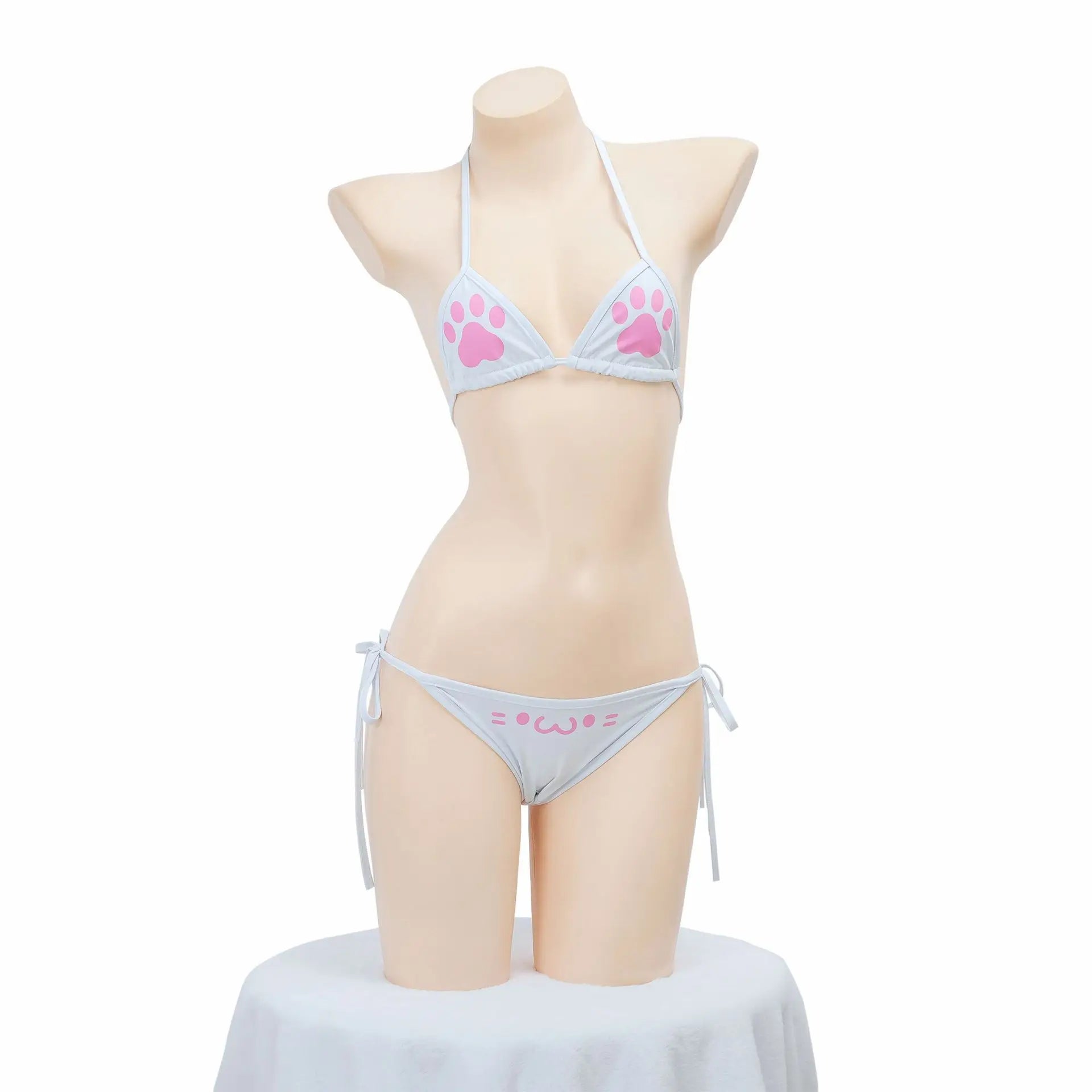 Japanese Anime Kawaii Cat Paw Micro Bikini Set