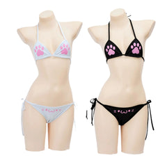 Japanese Anime Kawaii Cat Paw Micro Bikini Set