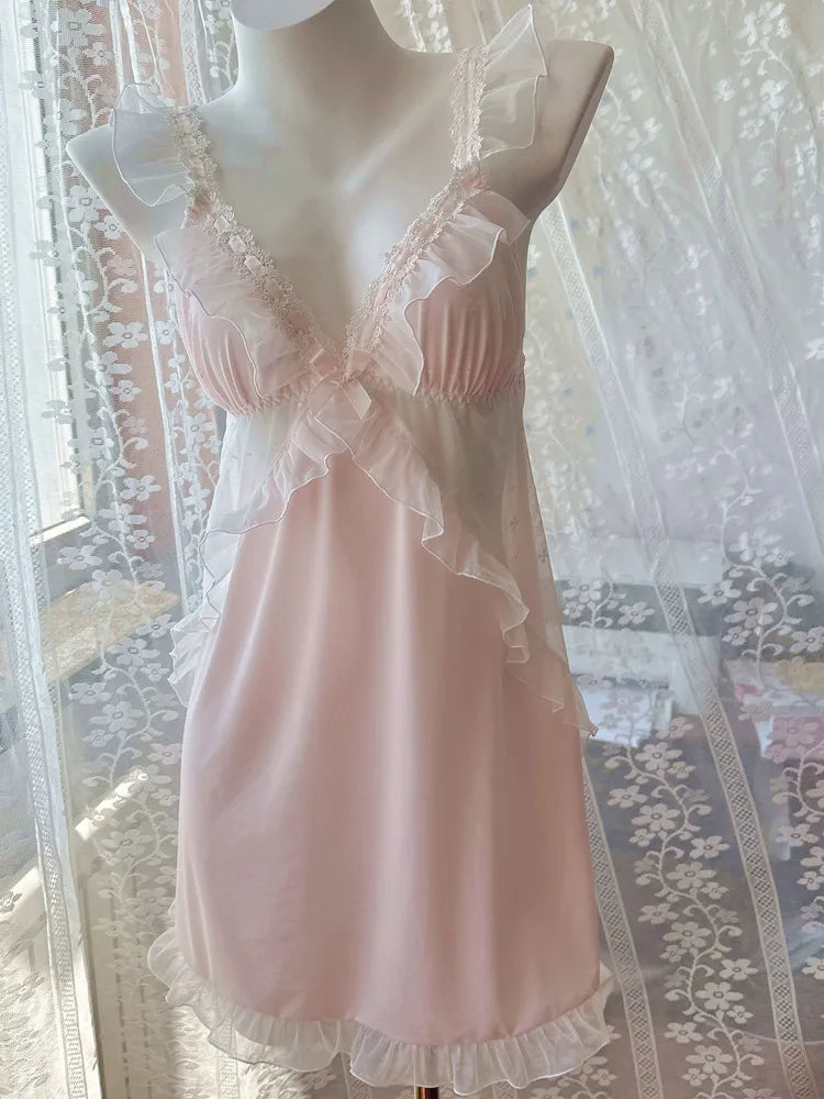 Japanese Style GP Princess Sweet Lace Patchwork NightDress