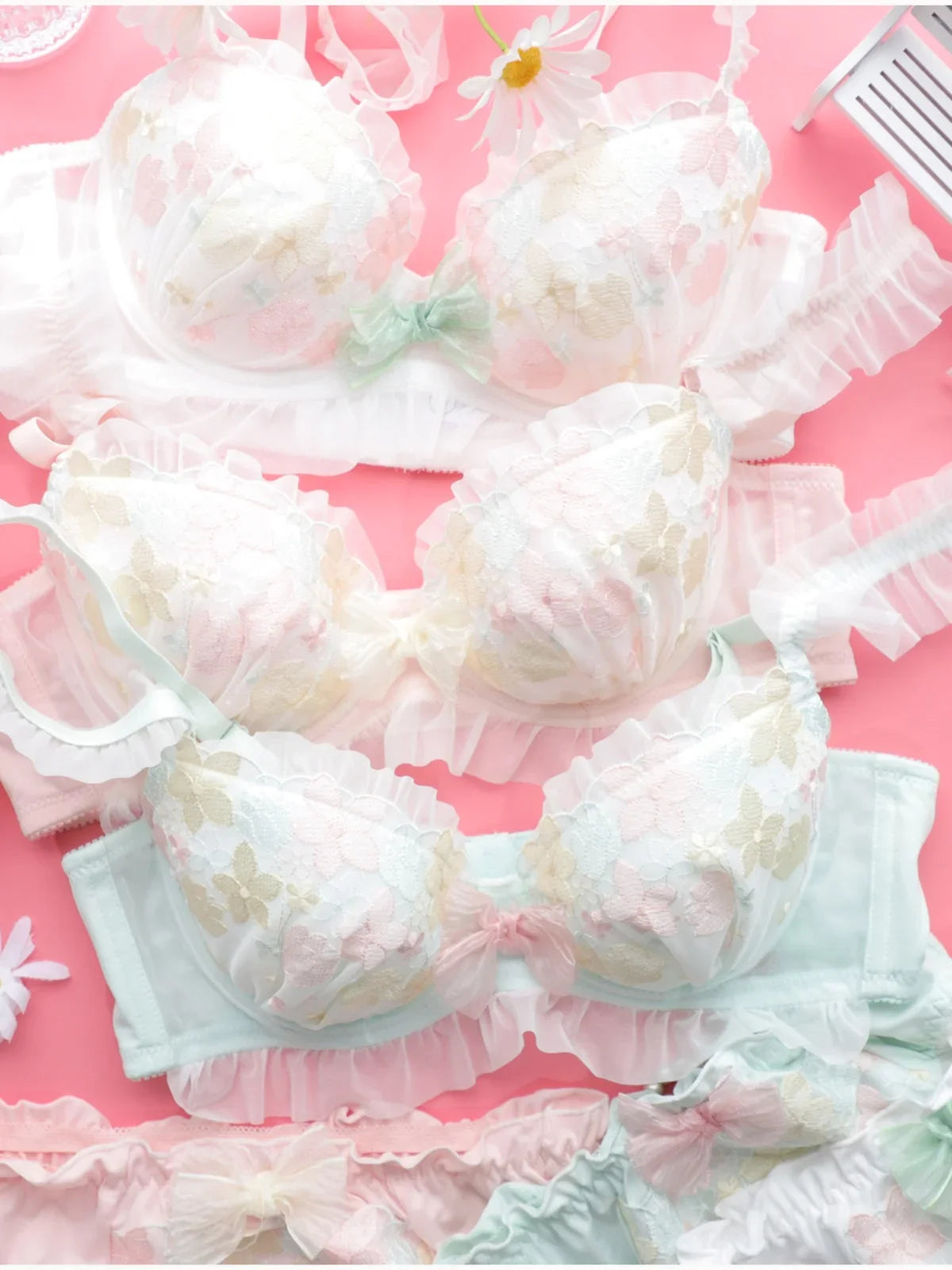 Japanese embroidery thin desirable straps Underwear