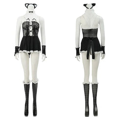 Kawaii Girls Black Night Dress