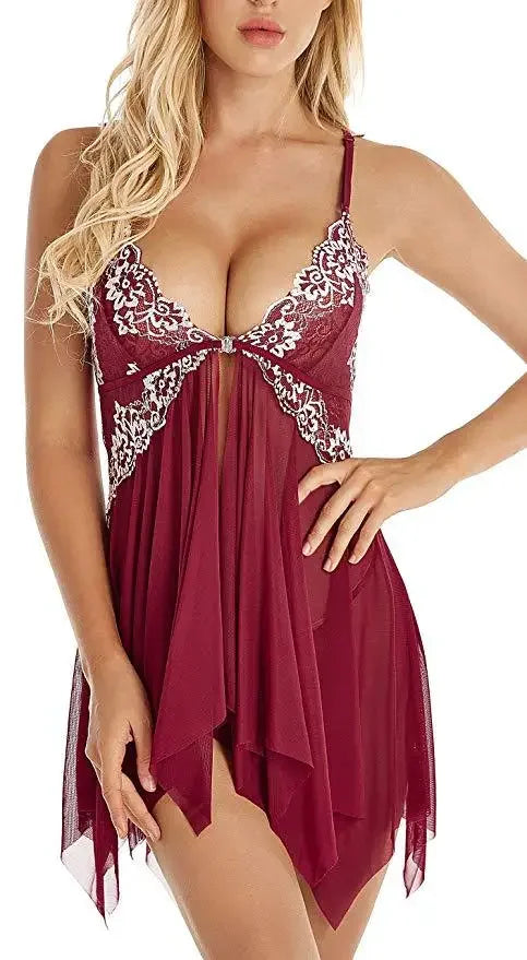 Lace Front Closure Sleepwear Women Sexy Lingerie