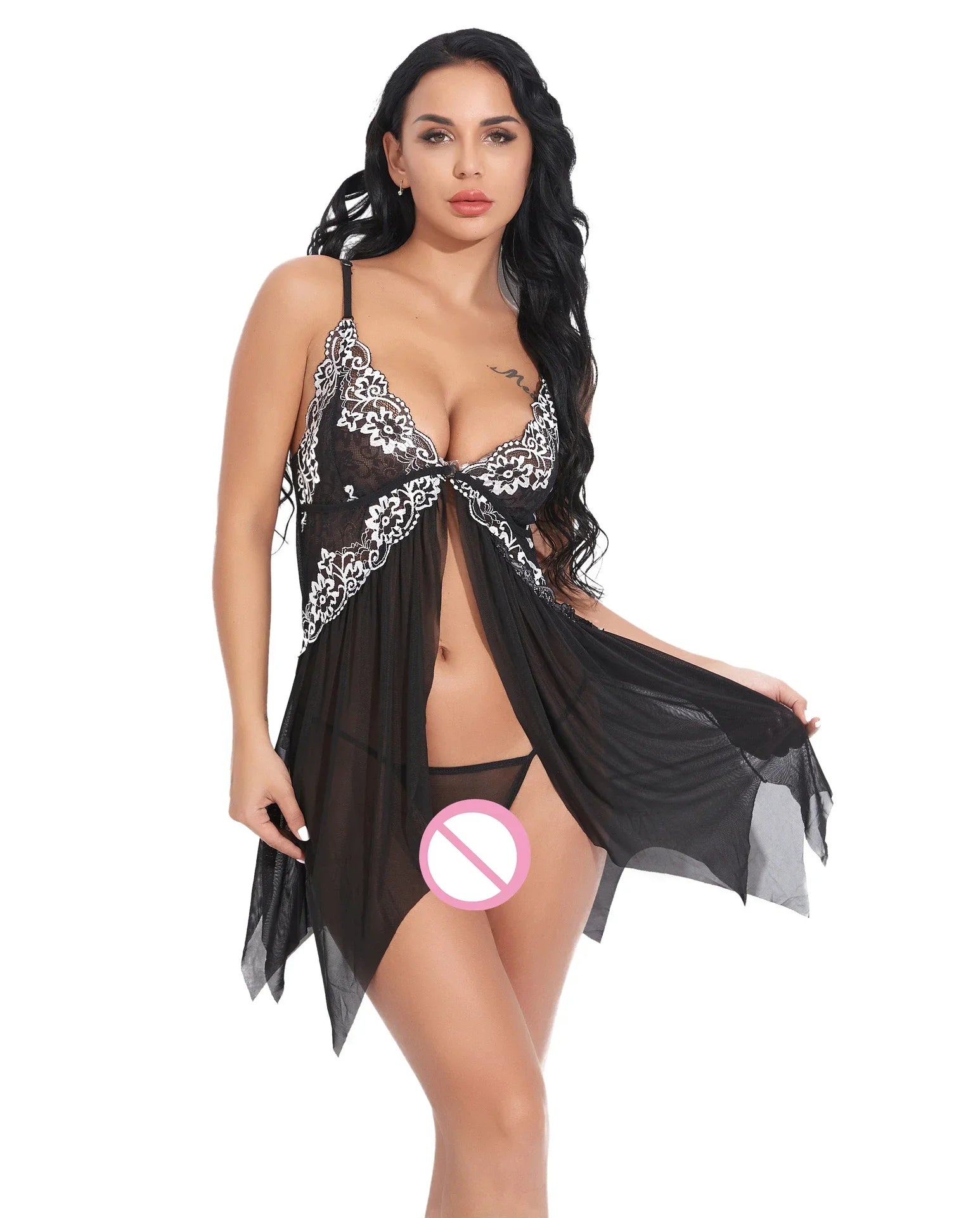 Lace Front Closure Sleepwear Women Sexy Lingerie