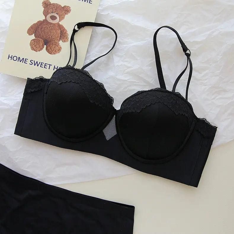 Lace Satin Lingerie Set