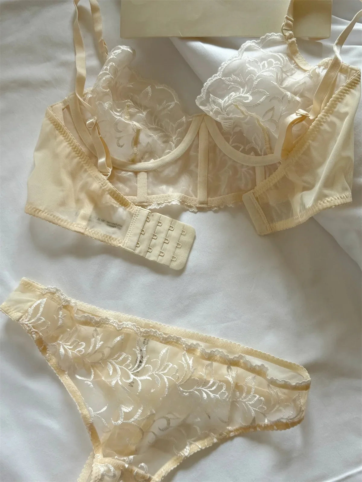 Lace champagne color cup Underwear