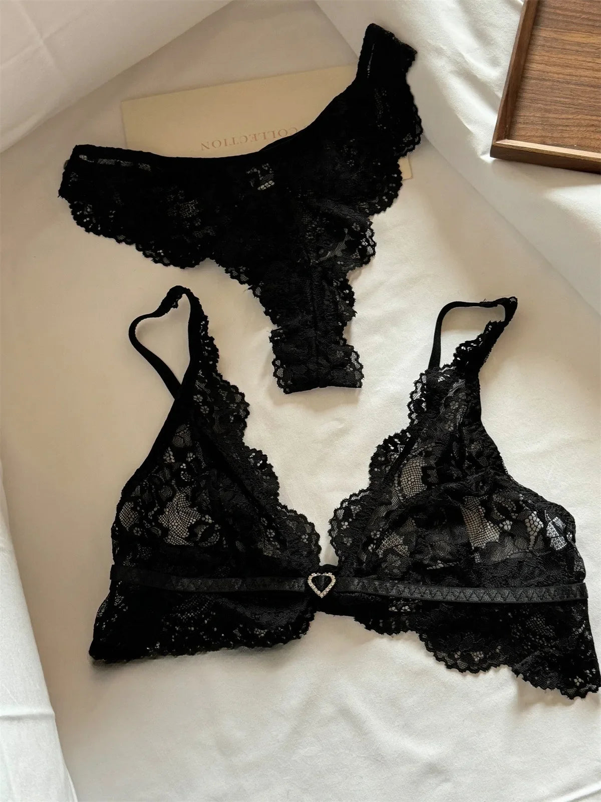 Lace champagne color cup Underwear