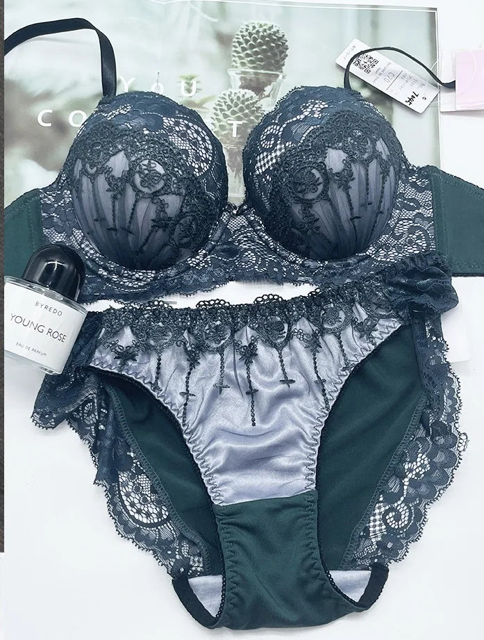 Lace mesh women's lingerie Set