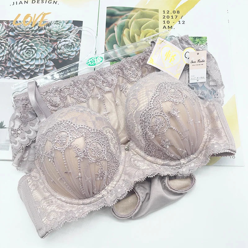 Lace mesh women's lingerie Set