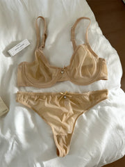 Large breast ultra-thin lingerie lace gathered Underwear