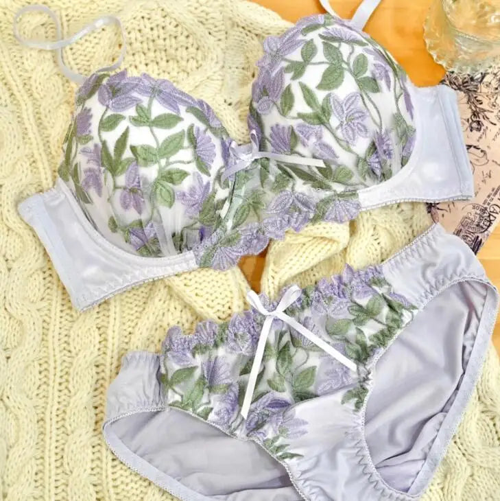 Large cup bra panty Set