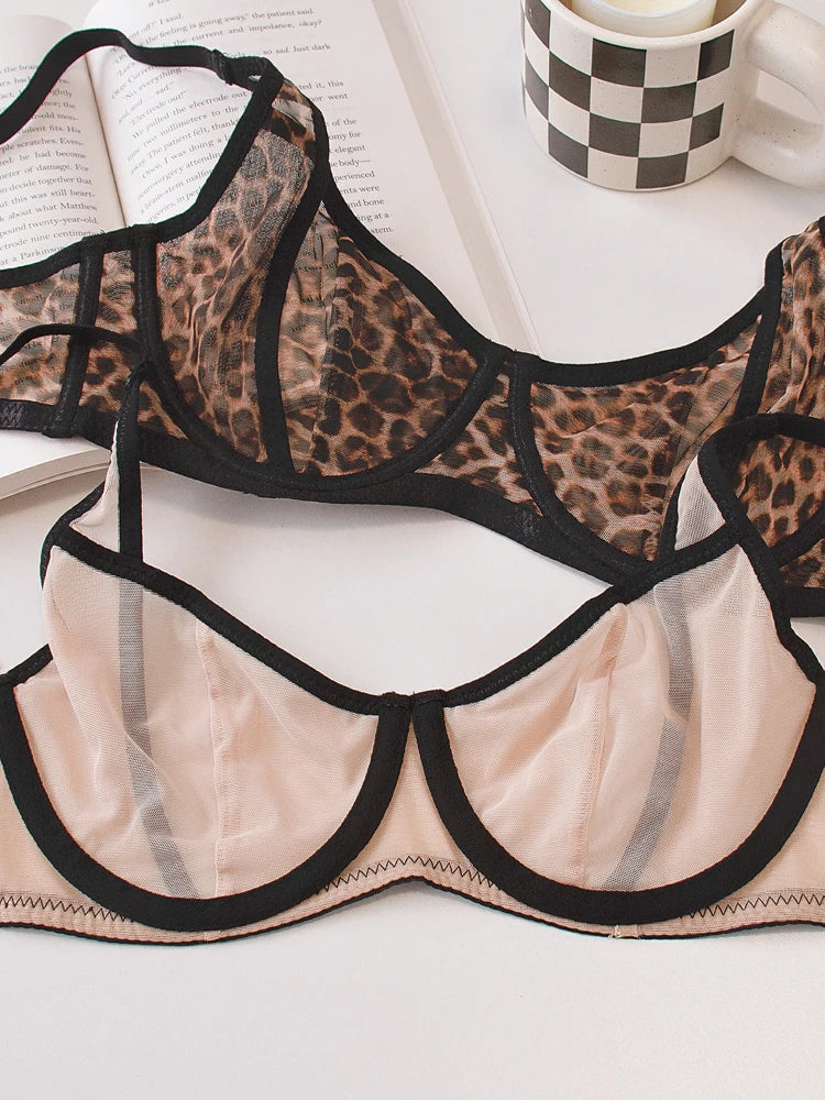 Leopard Niche Mesh Lingerie Thin Underwear