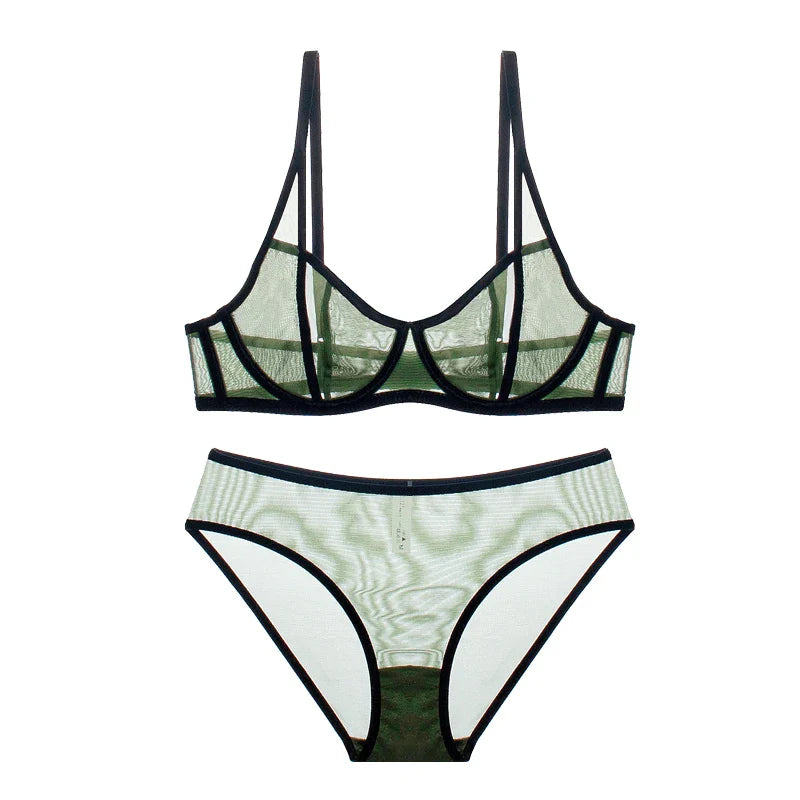 Leopard Niche Mesh Lingerie Thin Underwear