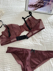 Lightweight breathable stretch tulle bra