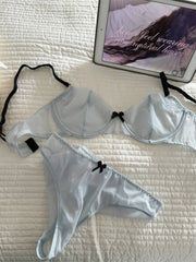 Lightweight breathable stretch tulle bra