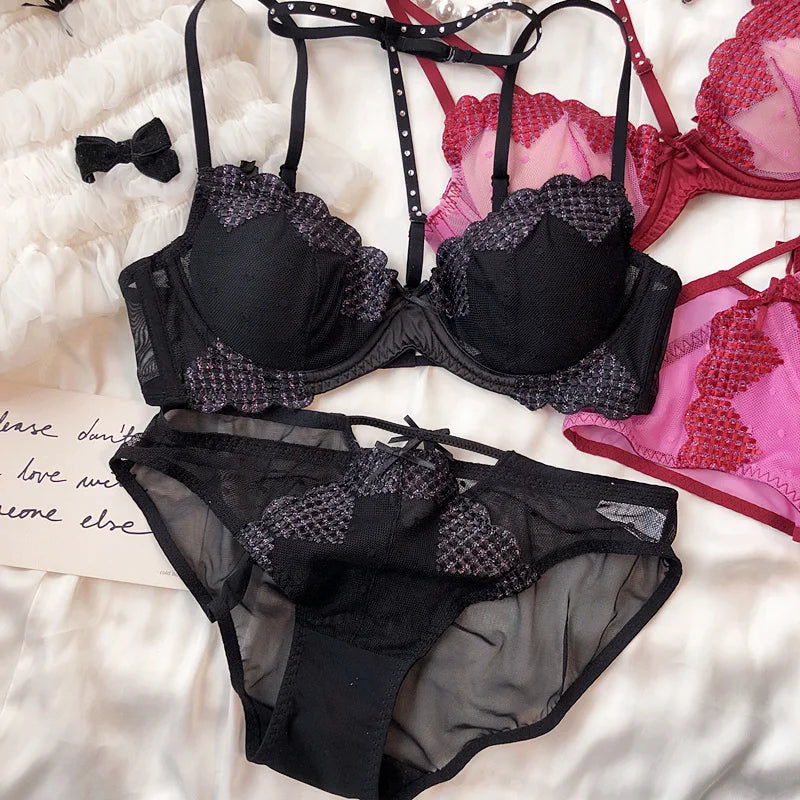 Lingerie romantic love embroidery Underwear