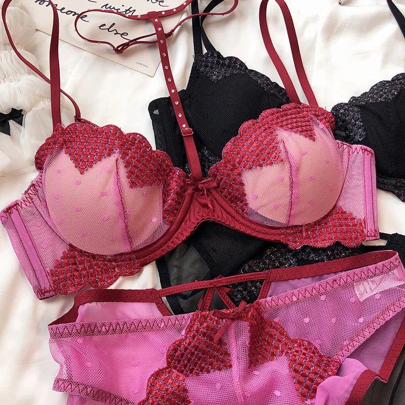Lingerie romantic love embroidery Underwear