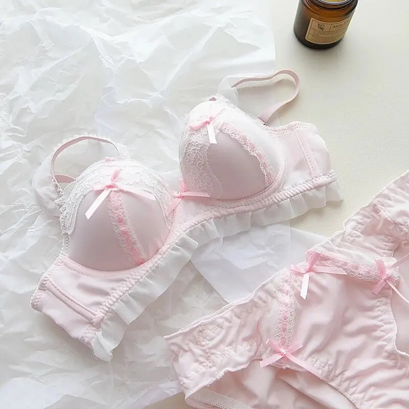 Lolita Japanese Style Cute Pure Desire Lace Teen Lingerie Set