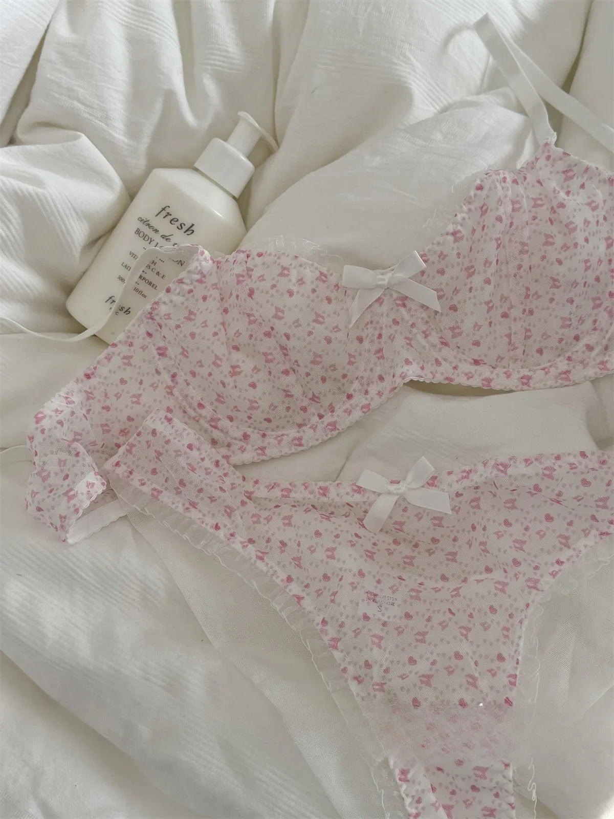 Mesh embroidery Underwear