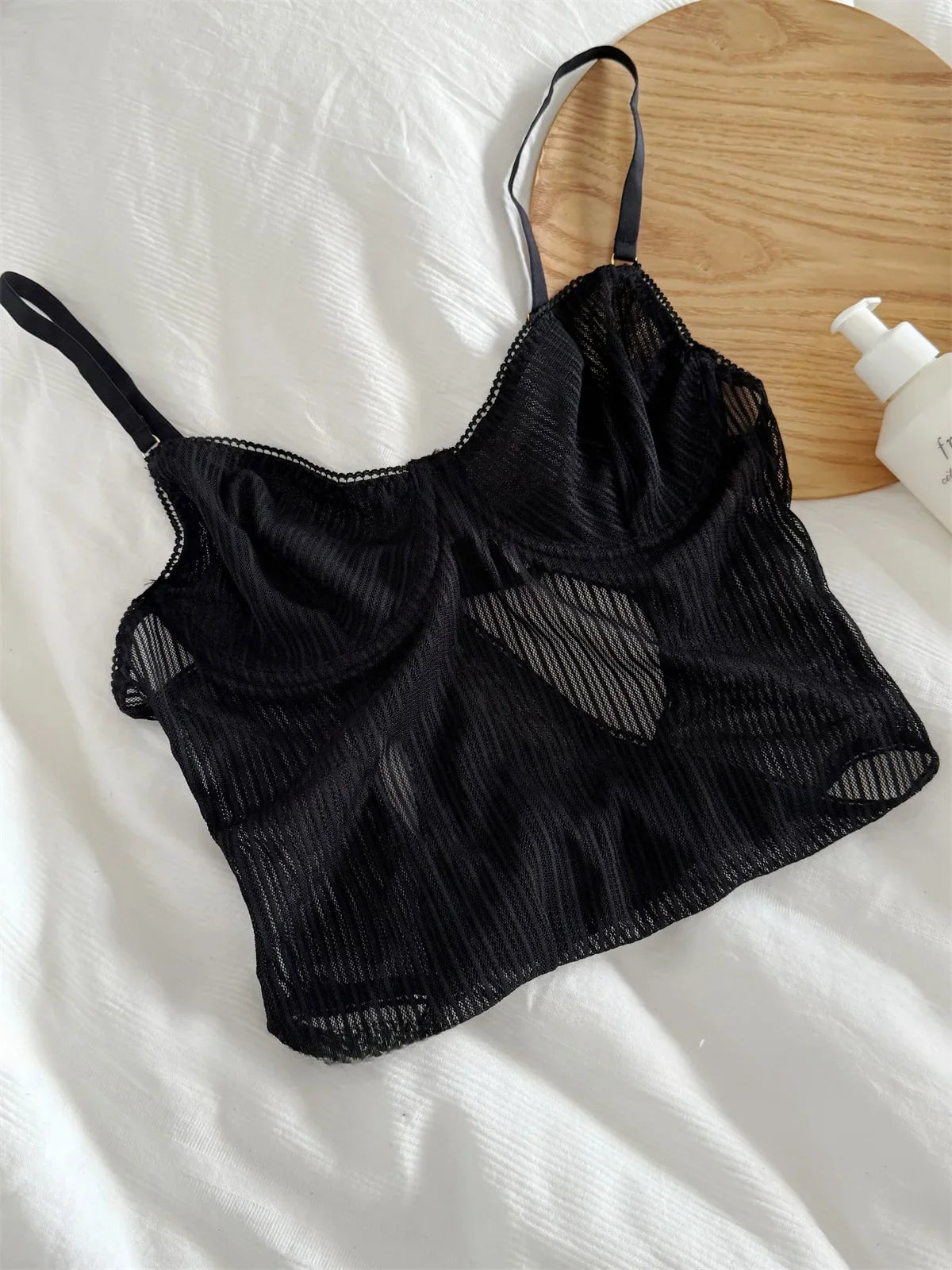 Mesh one-piece halter neck bodysuit women sexy black lace lingerie breathable thin Underwear