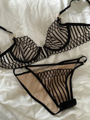 Mesh sexy lingerie thin glossy back bra anti-sagging women Underwear