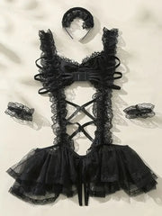 Naughty Maid Role Play Costume Bodysuit