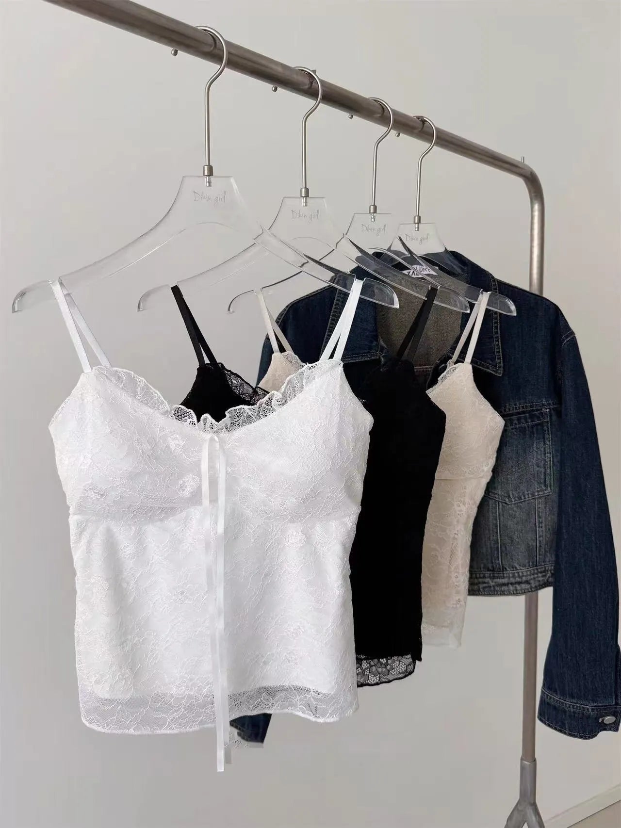 Arrival Hot Item White Lace Camisole Bra