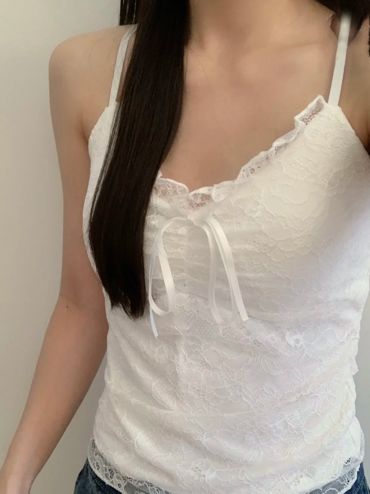 Arrival Hot Item White Lace Camisole Bra