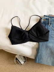 Women's Seamless Bra with Thin Shoulder Straps