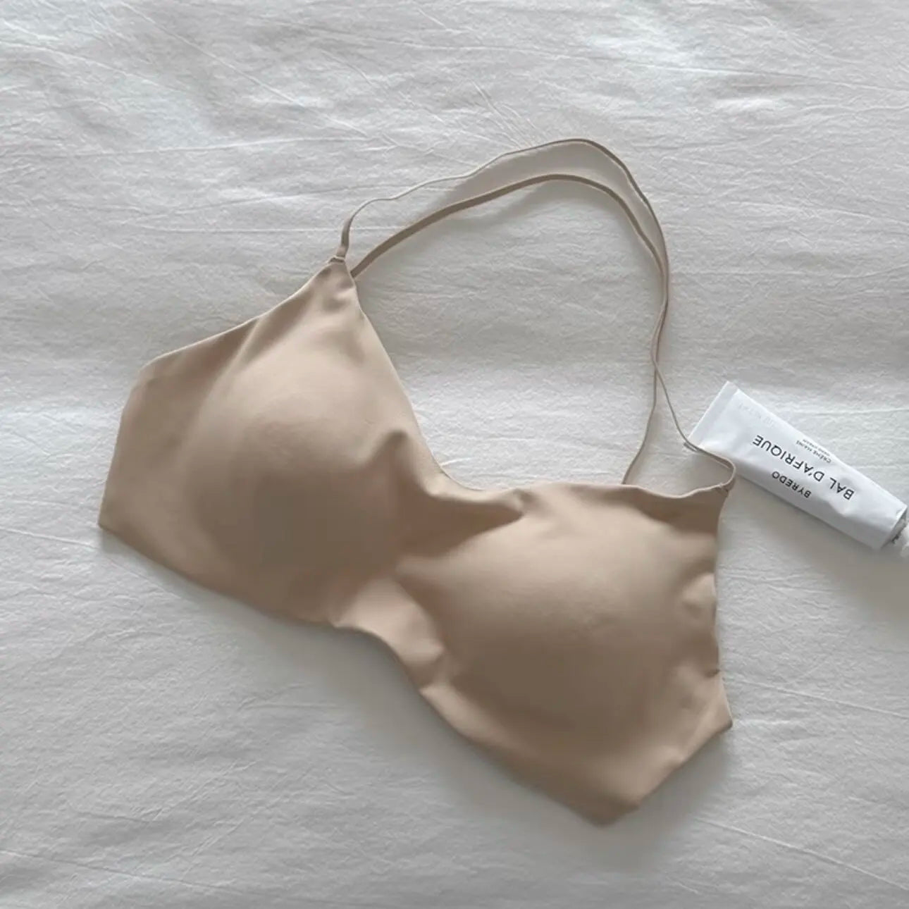 Women's Seamless Bra with Thin Shoulder Straps