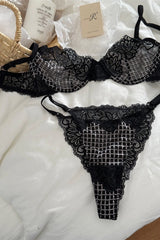 Niche Thin-Cut Black Lingerie Bra Set