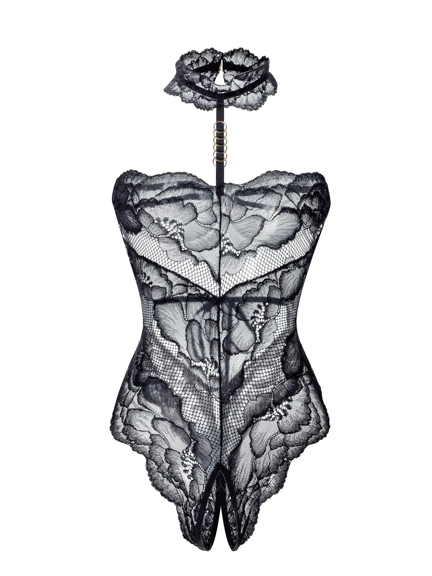 "Peony Under the Moon" Mature Lady Style Visual Lace Bra Set