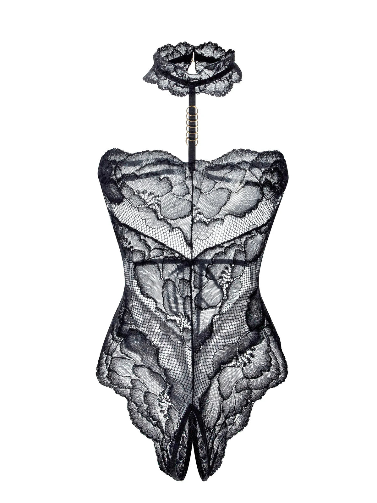 "Peony Under the Moon" Mature Lady Style Visual Lace Bra Set