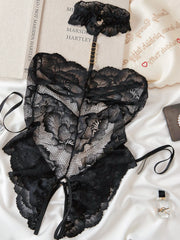"Peony Under the Moon" Mature Lady Style Visual Lace Bra Set