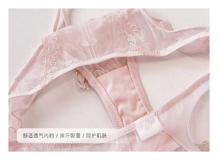 Pink With Chest Pad Fishbone CorSet