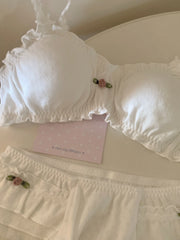 Pure Cotton Bras Cloud-Soft Teenage Lingerie Girl's Breathable Comfortable Small-Cup Underwear