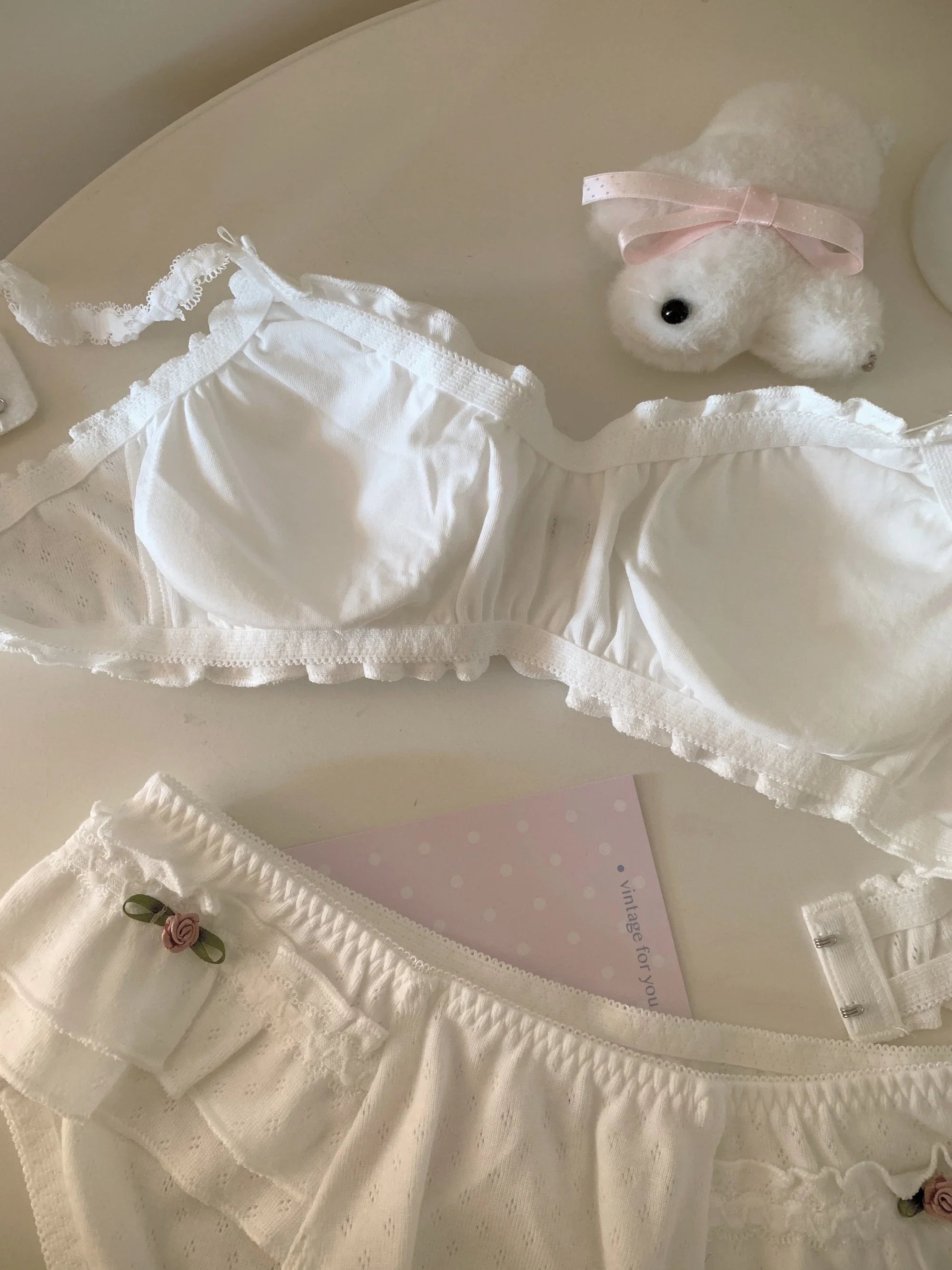 Pure Cotton Bras Cloud-Soft Teenage Lingerie Girl's Breathable Comfortable Small-Cup Underwear