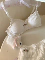 Pure Cotton Bras Cloud-Soft Teenage Lingerie Girl's Breathable Comfortable Small-Cup Underwear