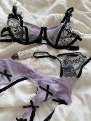 Purple Charming Lace Underwear