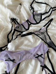 Purple Charming Lace Underwear