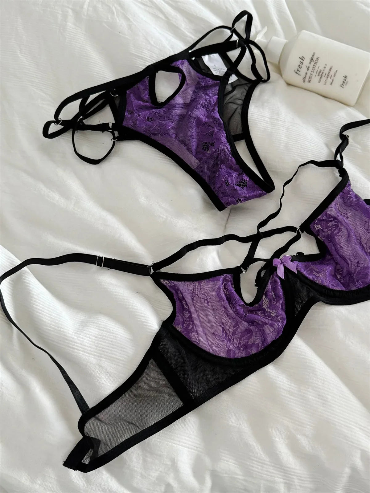 Purple dream story lace embroidery lingerie women Underwear