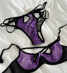 Purple dream story lace embroidery lingerie women Underwear