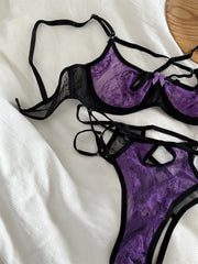Purple dream story lace embroidery lingerie women Underwear