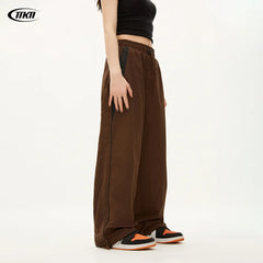 Y2K Vintage Loose Pant Casual Street Hip Hop Baggy Pants High Waist Wide Leg Trousers Solid Joggers Clothes
