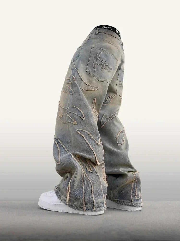 American Patch Baggy Casual Jeans
