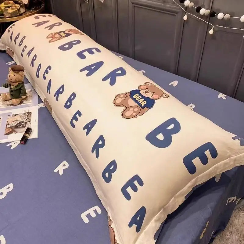 100% Cotton Pillow Cover Comfortable Pillow Case 90/120/150/180cm Long Bedside Cushion Cover Sweet Girl Pillow Covers Decorative