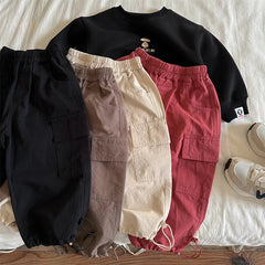 Kids Pants Girdle Overalls Baby Wide Leg Pants Girls Pants Teenage Girls Clothing Cargo Clothes