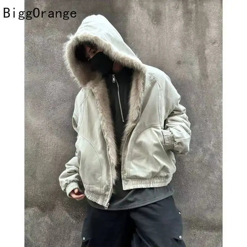 plush jacket American log warm jacket
