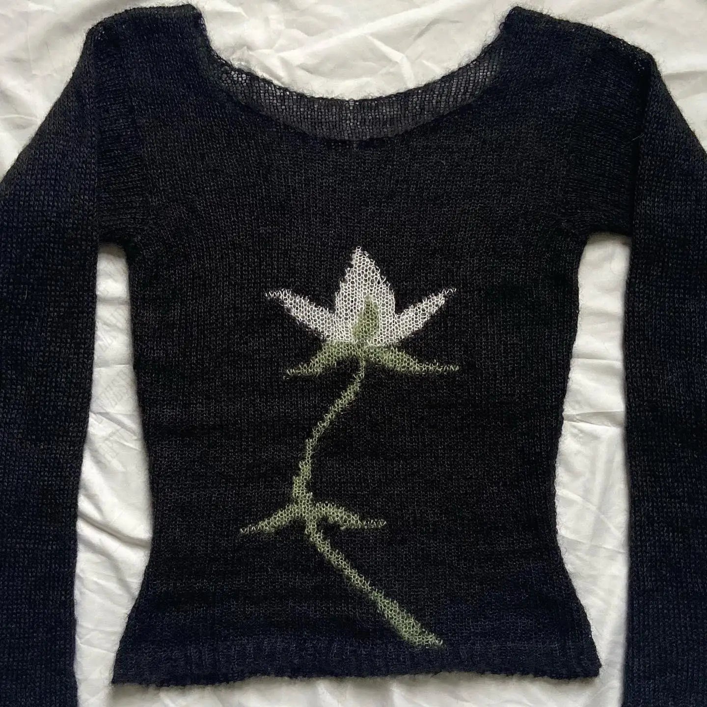 Casual 90s Harajuku Clothes Y2K Long Sleeve Sweater emo Knitwear Tide Tops Cute Vintage Fit Pullover